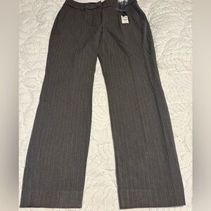 Express Women Gray Pinstripe Columnist Ankle Mid Rise Pants 8R NWT Stretch